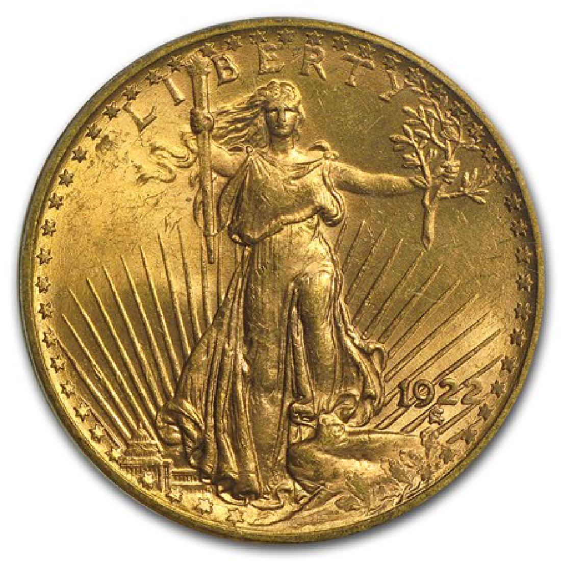 1922 AU/BU grade $20 Gold Saint Gaudens (1 of 2)
