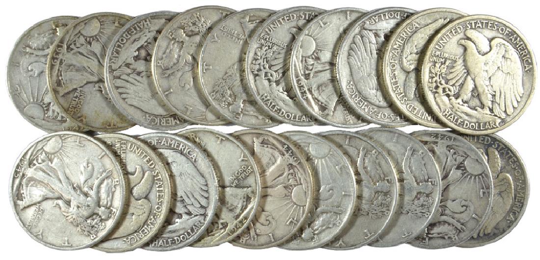 Lot of (20) Walking Liberty Half Dollars (1 of 1)