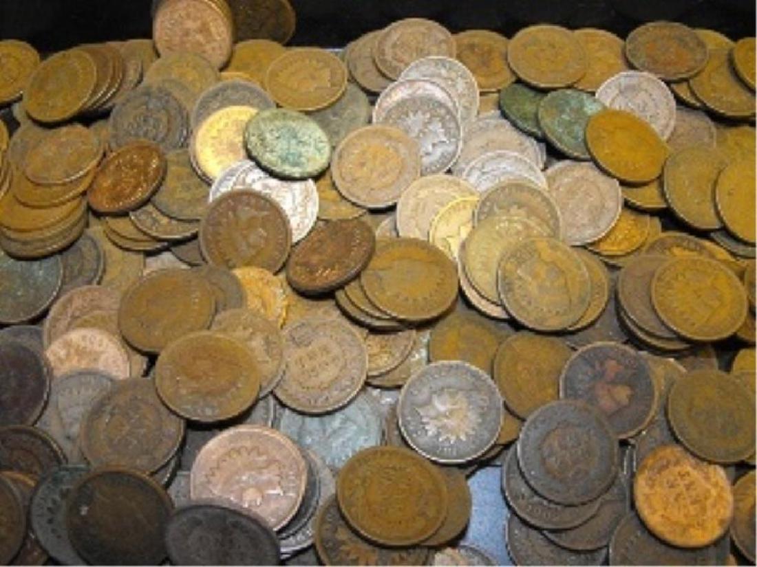Lot of 100 Indian Head Cents - AG-VG (1 of 1)