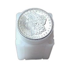 Roll of 20 Assorted Date Morgan Silver Dollars: A lot with 20 Morgan silver dollars- g-au grades.