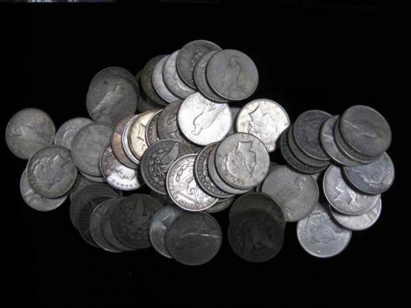 Lot of 20 Morgan or Peace Silver Dollars