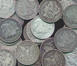 Lot of 6 Morgan Silver Dollars-: A lot of 6 Morgans all pre 1900- g-au grades. Various Mints.