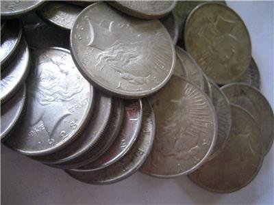 Lot of 18 Peace Silver Dollars From Large Cache