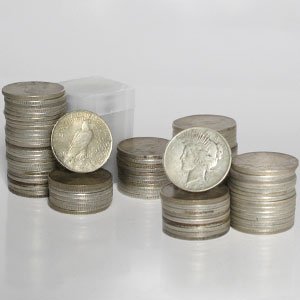 Lot of 10 US MINTED Peace Silver Dollars