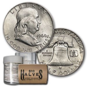 Roll of Franklin Halves 90%