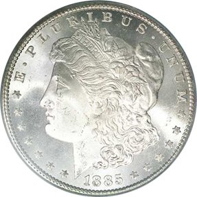 1885-CC Morgan Silver Dollar - In GSA Holder
