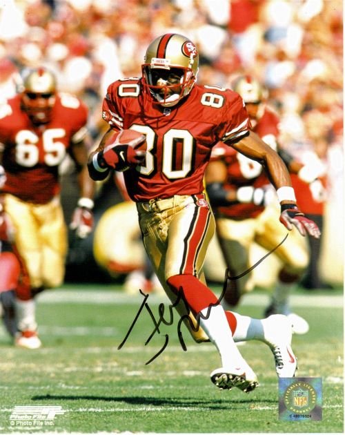 Jerry Rice autographed photo: 8x10