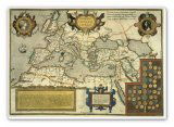 Map of the Roman Empire Stretched Canvas Print: Map of the Roman Empire by Abraham Ortelius 43 x 30 in