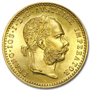 Austrian Gold 1 Ducat BU COin: A very nice coin very near MELT! .1106 oz .999 pure gold