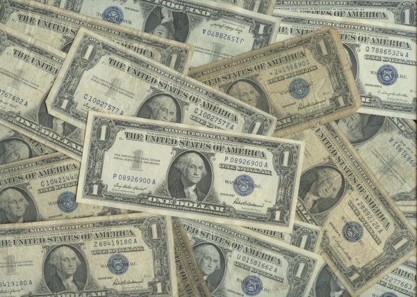 Lot of 100 Silver Certificates- $ 1 Dollar: $ 1 dollar silver certs- 100 ct. Circulated