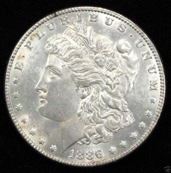 1886 Morgan BU Silver Dollar: 1886 Morgan BU Silver Dollar