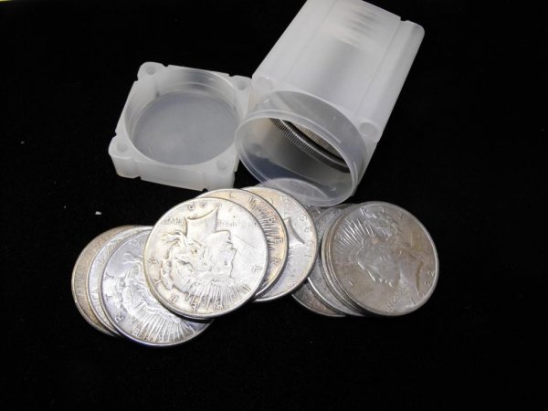 Roll of 20 Peace Silver Dollars