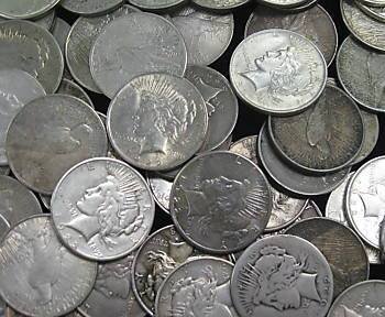 Lot of 100 Peace Silver Dollars- Good- AU