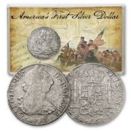 1783 Silver 8 Reale 1783 Silver Dollar: 1783 Silver Dollar of the American Revolution . 1783 Spanish milled Portrait Dollars were adopted by the Continental Congress as America's first monetary unit of value. This is an actual Revolutionary