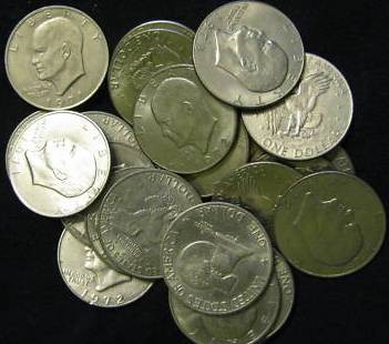 LOT OF 100 IKE DOLLARS: VARIOUS DATES AND GRADES CIRCULATED-All of our lots are US Asset Forfeiture & Seizures Acquisitions. Fresh to the market items, non auction circuit merchandise. Investment opportunity- Please view our