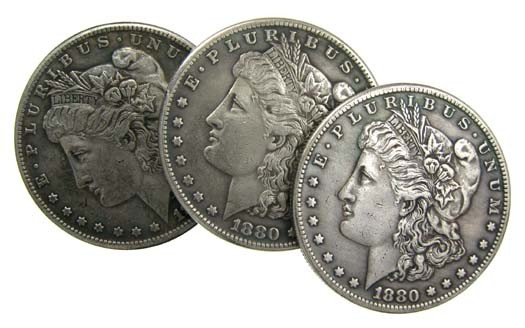 100 Year Old Morgan Silver Dollar- 1878-1904: A random date xf or better grade morgan over 100 years old! Origin:United States-Date Issued:1879-1904-Metal:Silver-Denomination:$1 -Grade:XF or better-Purity:90% - Weight:26.73 Gms -Diameter:38.1 MM.