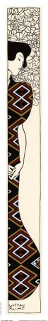 Gustav Klimt " Silhouette II" Serigraph 8 x 54: Austrian iconoclast Gustav Klimt (1862 – 1918) triumphed over childhood poverty to significantly influence the Viennese Secession and Art Nouveau movement. Klimt's elaborate, explicitly sensual work