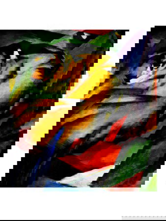 Franz Marc " The Tiger " 18 x 24: This art print was created using a sophisticated digital printer. The Giclee printing process delivers a fine stream of archival ink on archival paper, resulting in vivid, pure color and exceptional d