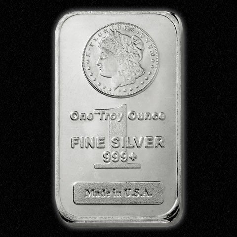 Morgan Design Solid Silver Bar .999+ Pure: These brand new bars are both a solid investment and attractive to look at. Featuring the well known Morgan Head Dollar design on the front, these bars are an even 1 troy ounce and come in their own s