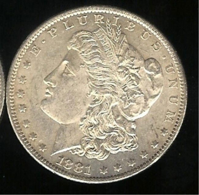 1881 O Morgan Silver Dollar: As shown