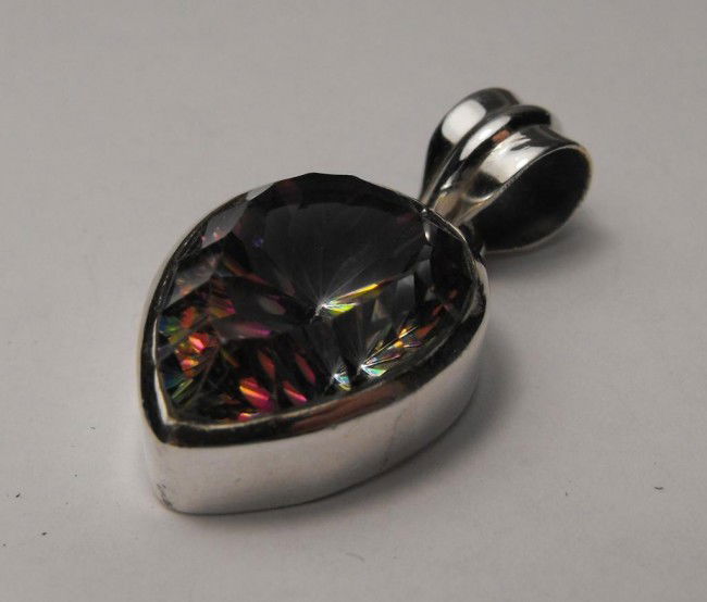5.40 ct Mystic Topaz Pendant Silver $ 450: This item was appraised with the gemstone in mount. Each gemstone has been evaluated on a case by case basis, some stones are higher quality than others and will be more valuable than larger stones of