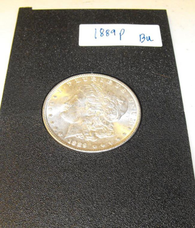 1889 P BU Morgan: This item has been placed into slab/holder/2x 2 by a third party prior to it being listed by us, we do not know the grades of the items.Evaluation should be based upon visual inspection via photo- Thi