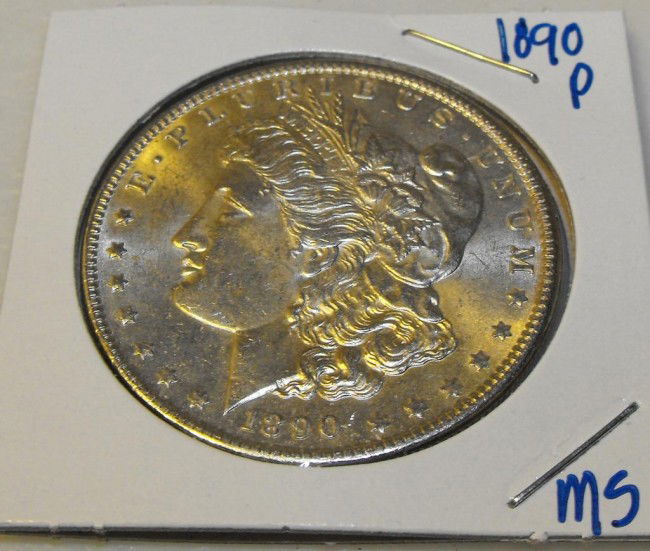 1890 p MS Morgan: This item has been placed into slab/holder/2x 2 by a third party prior to it being listed by us, we do not know the grades of the items.Evaluation should be based upon visual inspection via photo- Thi