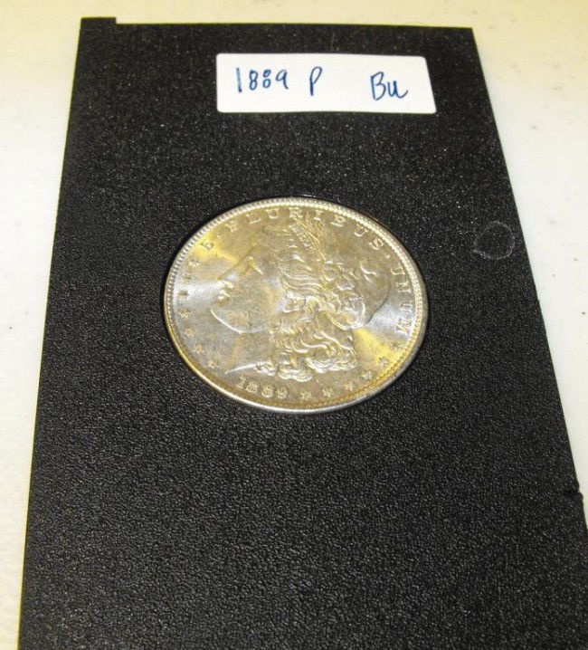 1889 P BU Morgan: This item has been placed into slab/holder/2x 2 by a third party prior to it being listed by us, we do not know the grades of the items.Evaluation should be based upon visual inspection via photo- Thi