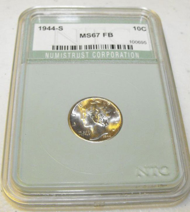 1944 S MS 67 Stunner Mercury Dime -$230-450: This item has been placed into slab/holder/2x 2 by a third party prior to it being listed by us, we do not know the grades of the items.Evaluation should be based upon visual inspection via photo- Thi