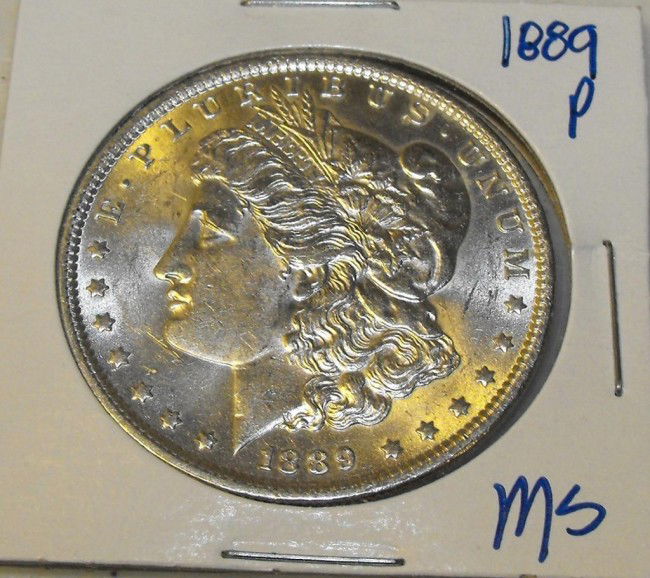 1889 P MS Morgan: This item has been placed into slab/holder/2x 2 by a third party prior to it being listed by us, we do not know the grades of the items.Evaluation should be based upon visual inspection via photo- Thi