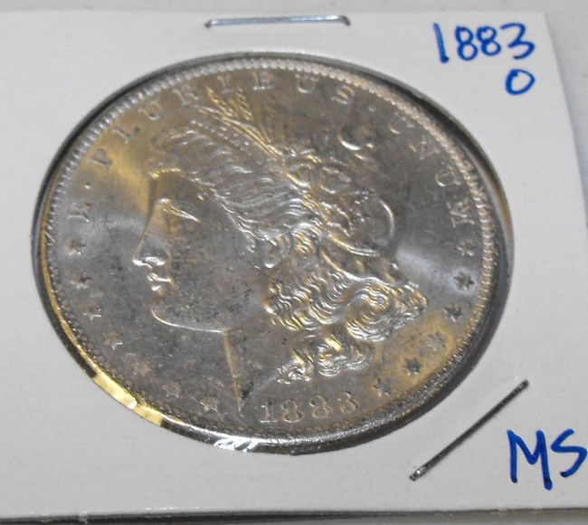 1883 o MS Morgan: This item has been placed into slab/holder/2x 2 by a third party prior to it being listed by us, we do not know the grades of the items.Evaluation should be based upon visual inspection via photo- Thi