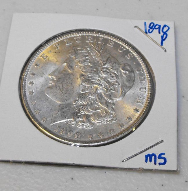 1890 P MS BRIGHT Morgan: This item has been placed into slab/holder/2x 2 by a third party prior to it being listed by us, we do not know the grades of the items.Evaluation should be based upon visual inspection via photo- Thi