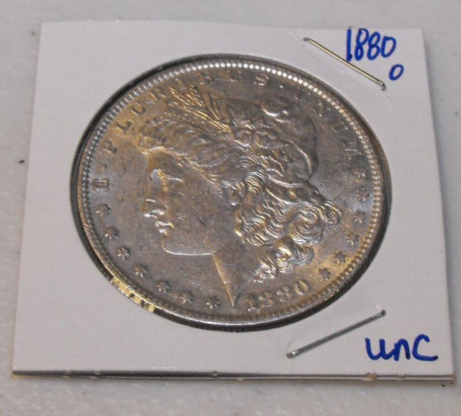 1880 O Harder Date MS Morgan: This item has been placed into slab/holder/2x 2 by a third party prior to it being listed by us, we do not know the grades of the items.Evaluation should be based upon visual inspection via photo- Thi
