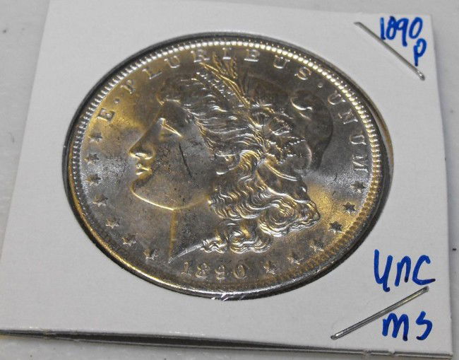 1890 P UNC MS Morgan: This item has been placed into slab/holder/2x 2 by a third party prior to it being listed by us, we do not know the grades of the items.Evaluation should be based upon visual inspection via photo- Thi