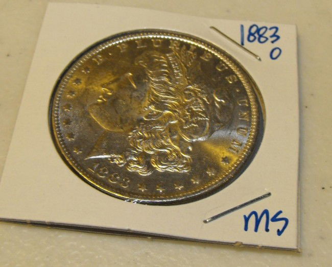1883 o MS Morgan: This item has been placed into slab/holder/2x 2 by a third party prior to it being listed by us, we do not know the grades of the items.Evaluation should be based upon visual inspection via photo- Thi