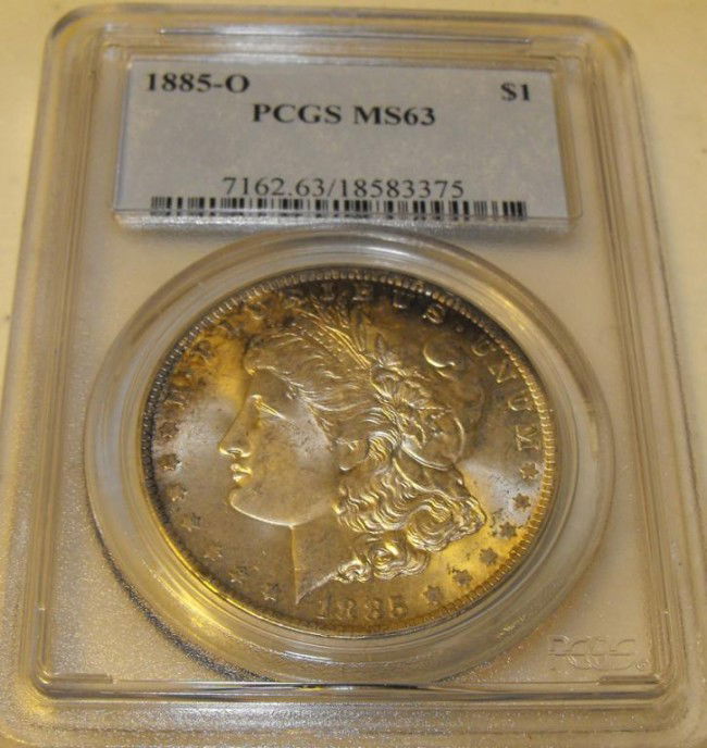 1885 o PCGS ms 63 Morgan: This item has been placed into slab/holder/2x 2 by a third party prior to it being listed by us, we do not know the grades of the items.Evaluation should be based upon visual inspection via photo- Thi