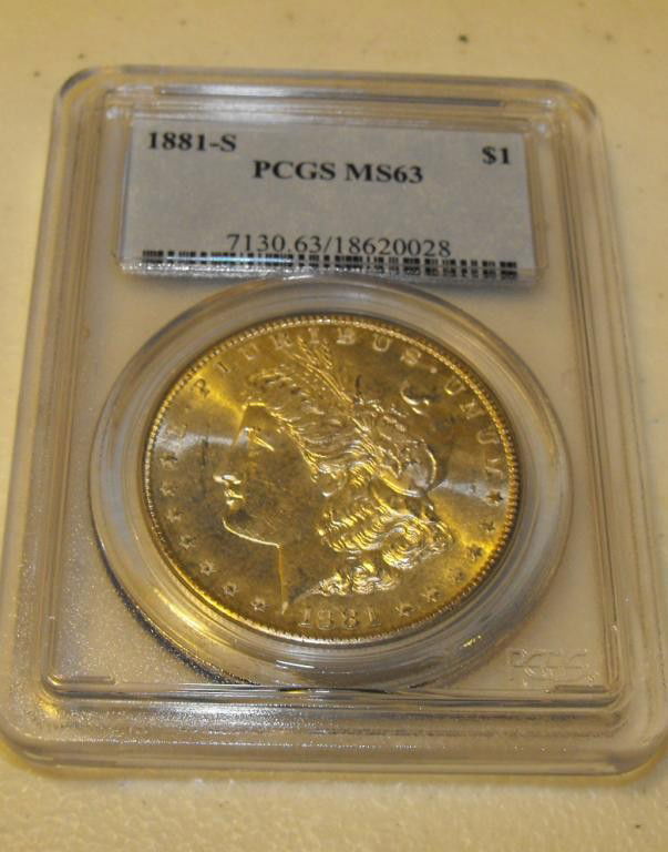 1881 s MS 63 Morgan PCGS: This item has been placed into slab/holder/2x 2 by a third party prior to it being listed by us, we do not know the grades of the items.Evaluation should be based upon visual inspection via photo- Thi