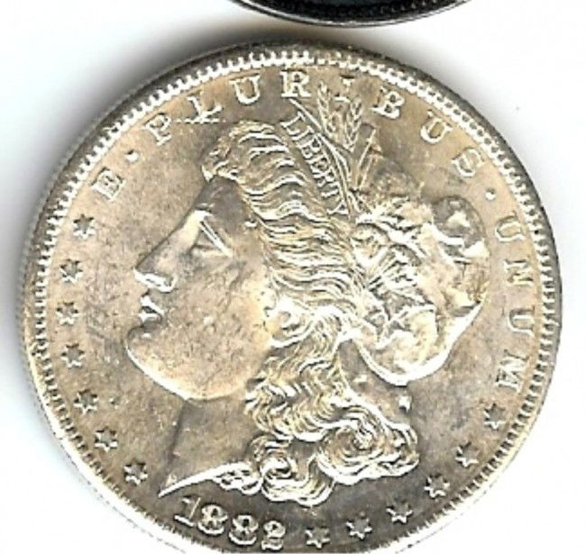 1882 P Morgan Silver dollar: This lot is as shown and graded by the previous owner, whether it is hand graded or by a recognized company. This is the exact item you will be sent.