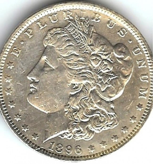 1896 P Morgan Silver Dollar: This lot is as shown and graded by the previous owner, whether it is hand graded or by a recognized company. This is the exact item you will be sent.DescriptionDescriptionDescriptionDescription