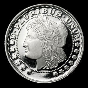 Silver Round Morgan Design 1 oz. Pure: We offer at auction some of the best quality tangible assets. We strive to make your bidding experience the best on the net. Weekly sales of large bulk lots, individual lots and simply the most offeri
