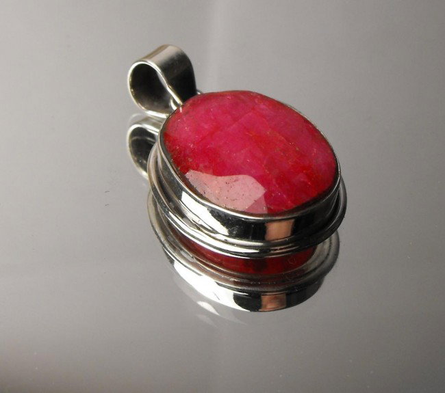 13.78 ct Ruby Pendant Sterling $ 1575 GG GIA: This item was appraised with the gemstone in mount. Each gemstone has been evaluated on a case by case basis, some stones are higher quality than others and will be more valuable than larger stones of