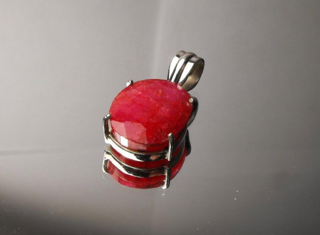12.83 ct Ruby Pendant Sterling $ 2250 GG GIA: This item was appraised with the gemstone in mount. Each gemstone has been evaluated on a case by case basis, some stones are higher quality than others and will be more valuable than larger stones of
