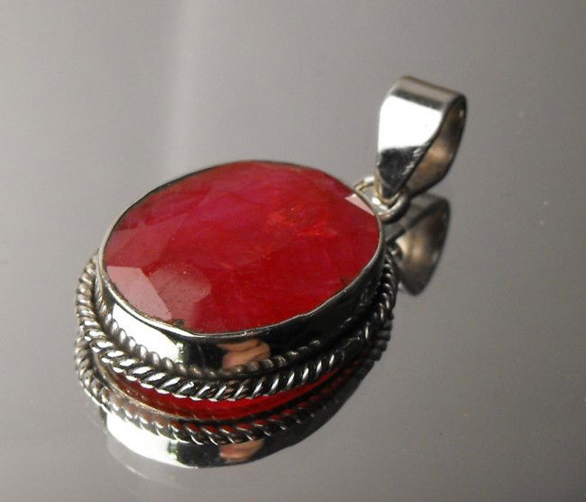 11.04 ct Ruby Pendant Sterling $ 2150 GG GIA: This item was appraised with the gemstone in mount. Each gemstone has been evaluated on a case by case basis, some stones are higher quality than others and will be more valuable than larger stones of