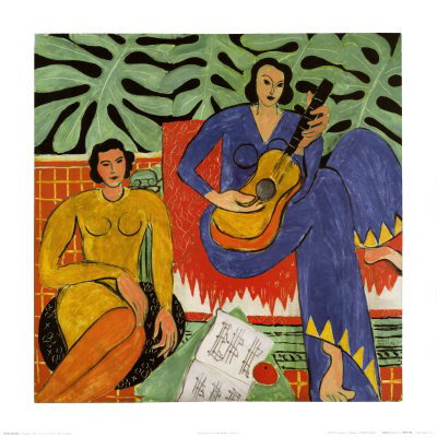 Henri Matisse- MUSIC - Print: 20 x 20 - French painter Henri Matisse (1869 – 1954) expressed joy through patterns, ornamentation and vivid colors. Given a paint set while recovering from an illness, Matisse described his discove
