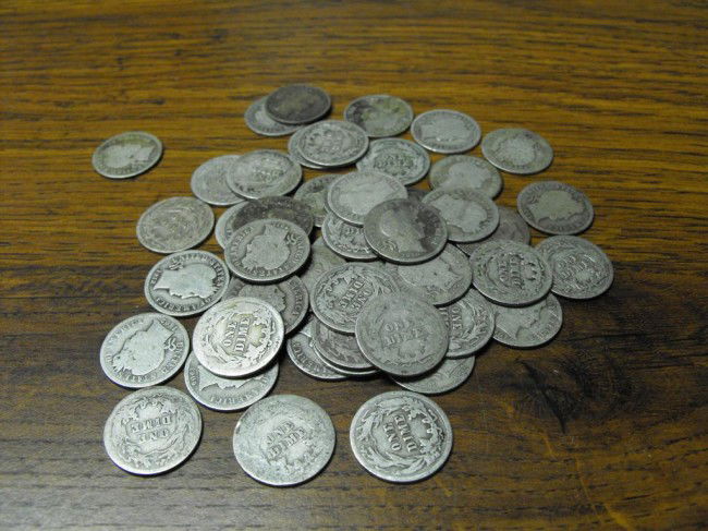 (50) Barber Dimes- Circulated: We offer at auction some of the best quality tangible assets. We strive to make your bidding experience the best on the net. Weekly sales of large bulk lots, individual lots and simply the most offeri