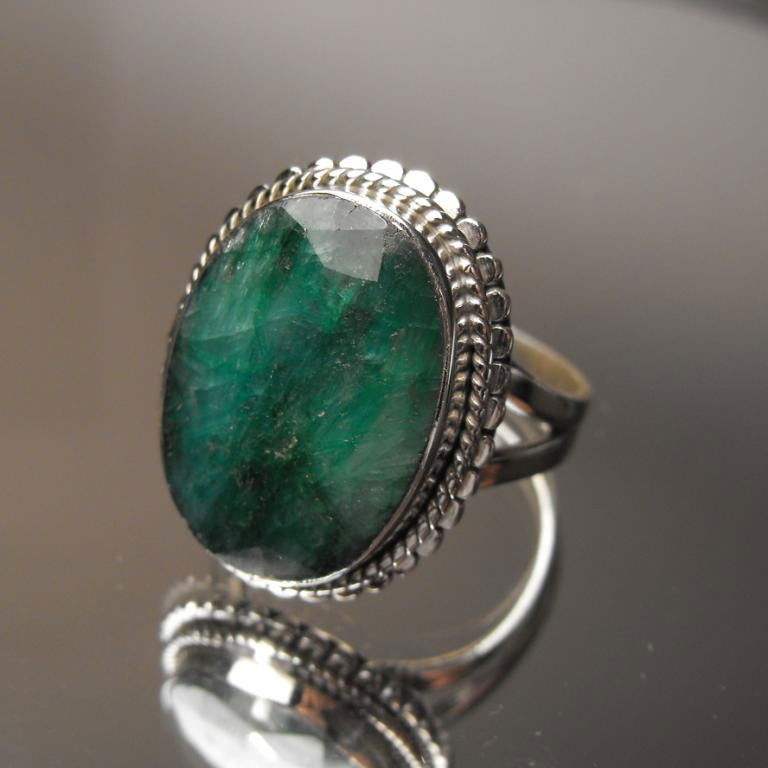 9.78 ct Emerald Ring Sterling $ 2355 GG GIA: This item was appraised with the gemstone in mount. Each gemstone has been evaluated on a case by case basis, some stones are higher quality than others and will be more valuable than larger stones of