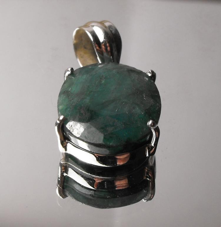 9.98 ct Emerald Pendant Silver $1348 GG GIA: This item was appraised with the gemstone in mount. Each gemstone has been evaluated on a case by case basis, some stones are higher quality than others and will be more valuable than larger stones of