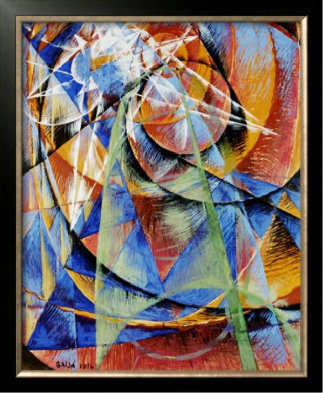 Mercury Passing Before the Sun - By Balla: Giacomo Balla - Framed - 22 x 28 - This fine art print is produced on Forest Stewardship Council certified paper, using post-consumer and sustainably sourced paper, and soy-based inks.