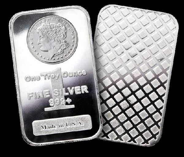 (2) Silver Bars - Morgan Design: We offer at auction some of the best quality tangible assets. We strive to make your bidding experience the best on the net. Weekly sales of large bulk lots, individual lots and simply the most offeri