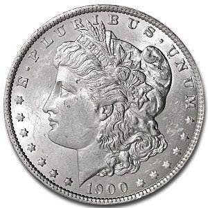 1900 P UNC Morgan Silver Dollar: Morgan Silver Dollars are some of the most popular silver bullion ever produced by the United States Mint. With their history and connection to the old American West, these coins are sought-after by b